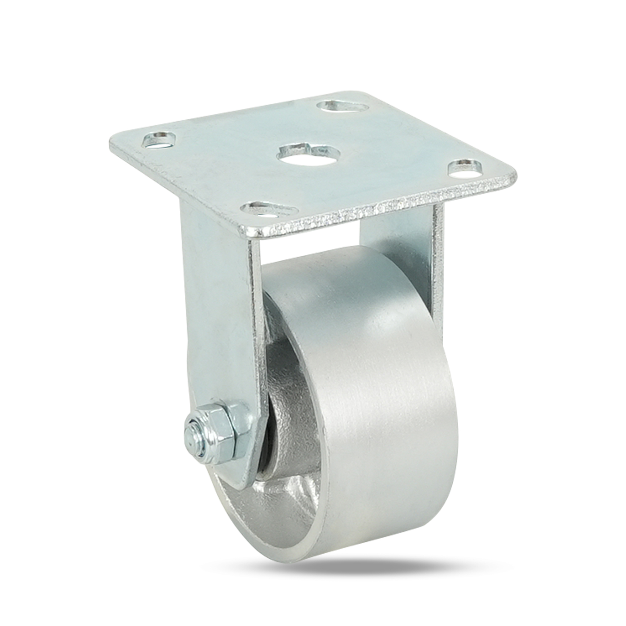 Klutch 4in. Steel Rigid Caster, 700-Lb. Capacity